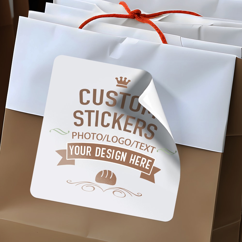 Durable Personalized Photo Stickers, Custom Decals for Water Bottles, Scrapbooks, Bridal Shower Gifts