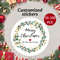 Personalized Merry Christmas Name Stickers Custom Happy Holidays Candy Gift Bag Envelope Labels 0