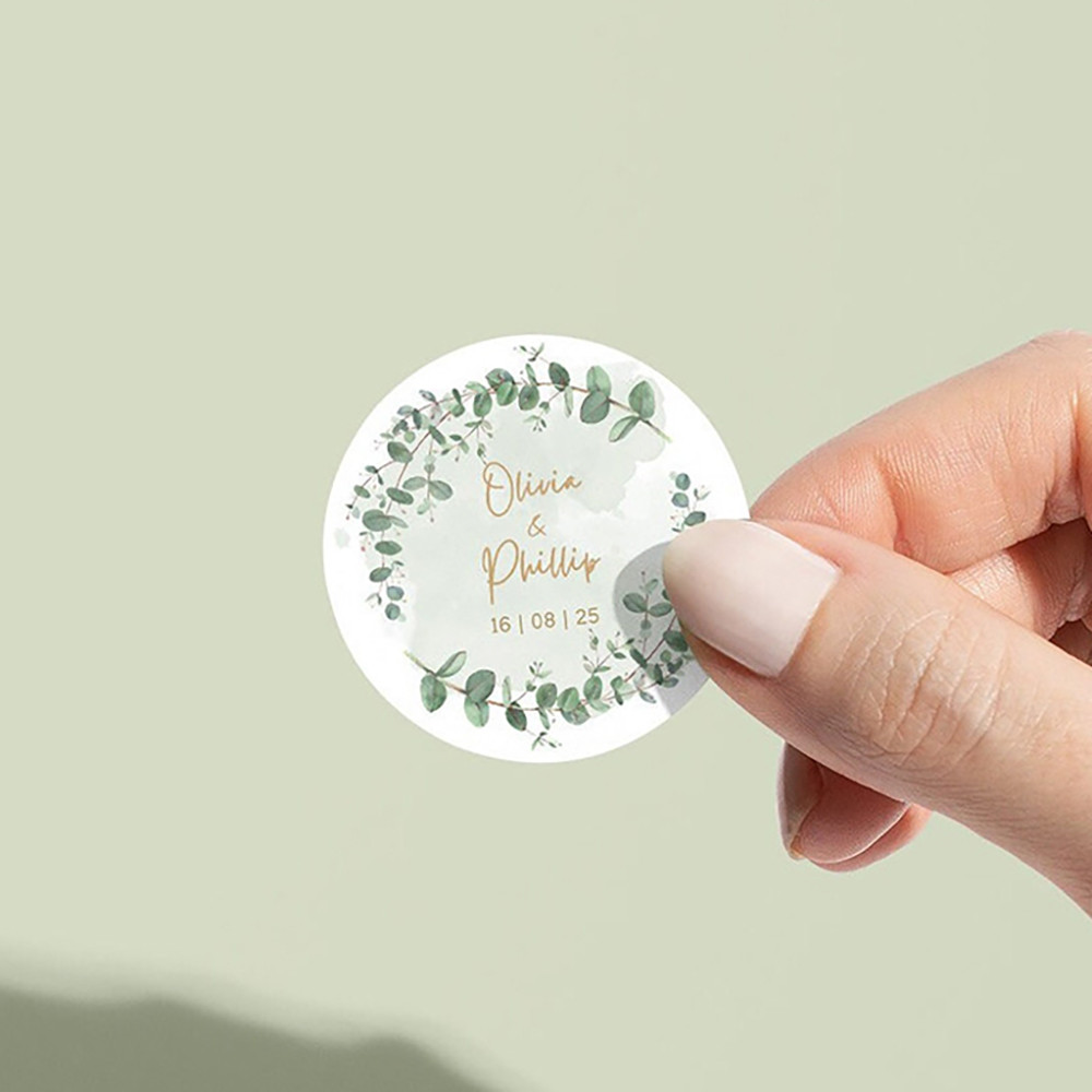 Custom Wedding Label Stickers, 100Pcs Personalized Name Date Stickers, Bridal Shower Favors, Party Gifts, Decoration Lab