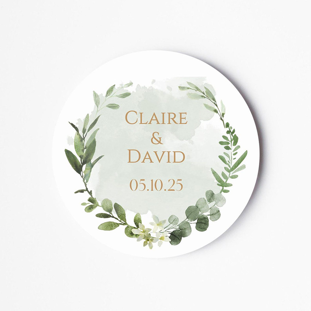 Custom Wedding Label Stickers, 100Pcs Personalized Name Date Stickers, Bridal Shower Favors, Party Gifts, Decoration Lab
