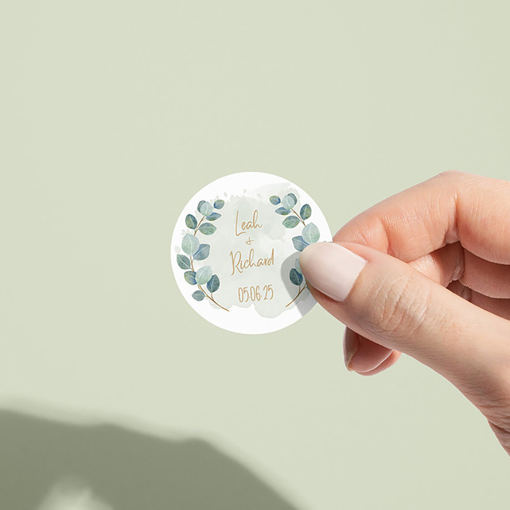 Custom Wedding Label Stickers, 100Pcs Personalized Name Date Stickers, Bridal Shower Favors, Party Gifts, Decoration Lab