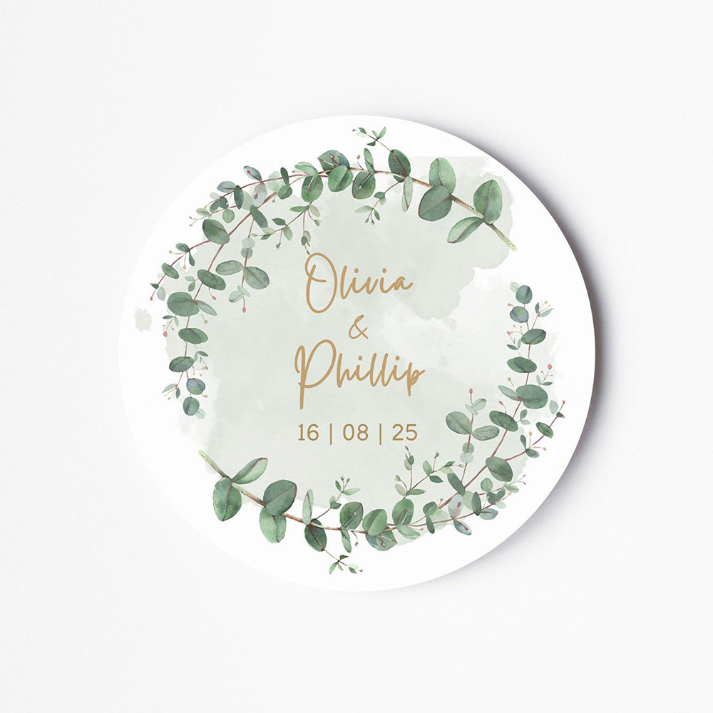 Custom Wedding Label Stickers, 100Pcs Personalized Name Date Stickers, Bridal Shower Favors, Party Gifts, Decoration Lab