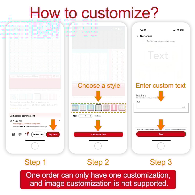 Waterproof Labels for Kids School Supplies, Custom Name Stickers, Personalized Stationery and Water Bottles