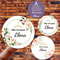 Custom Name Label Stickers, Personalized Round Circle, Date Thank You Stickers for Bridal Shower Party Favors