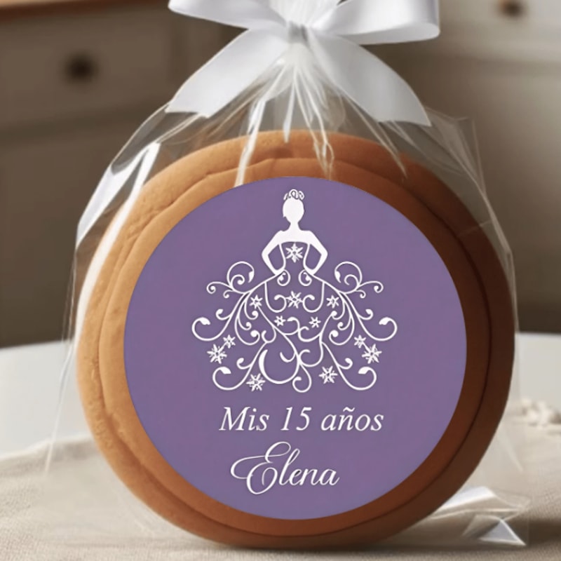 Custom Name Label Stickers, Personalized Round Circle, Date Thank You Stickers for Bridal Shower Party Favors