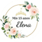 Custom Name Label Stickers, Personalized Round Circle, Date Thank You Stickers for Bridal Shower Party Favors