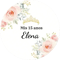 Custom Name Label Stickers, Personalized Round Circle, Date Thank You Stickers for Bridal Shower Party Favors