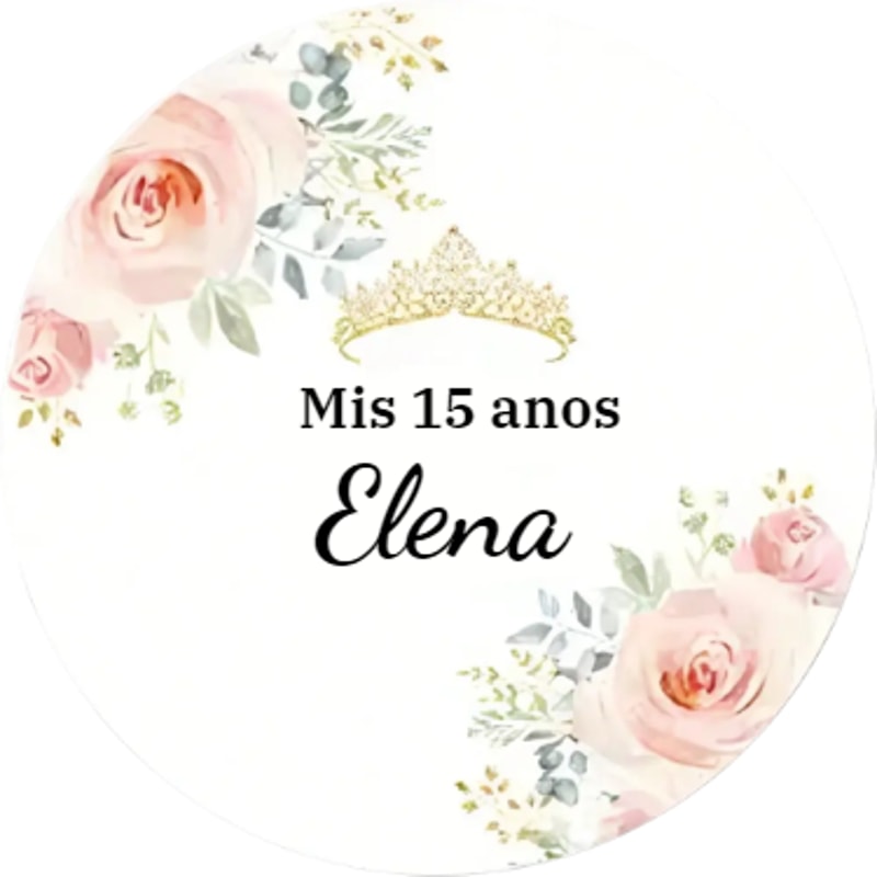 Custom Name Label Stickers, Personalized Round Circle, Date Thank You Stickers for Bridal Shower Party Favors