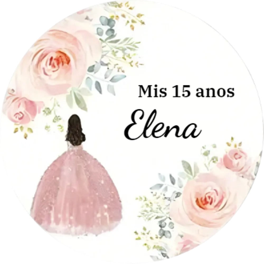 Custom Name Label Stickers, Personalized Round Circle, Date Thank You Stickers for Bridal Shower Party Favors