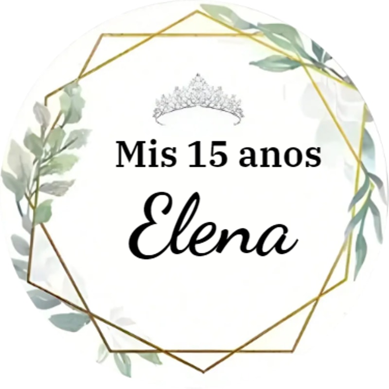 Custom Name Label Stickers, Personalized Round Circle, Date Thank You Stickers for Bridal Shower Party Favors