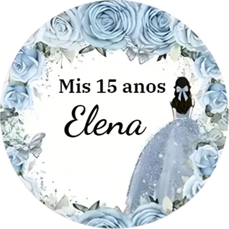 Custom Name Label Stickers, Personalized Round Circle, Date Thank You Stickers for Bridal Shower Party Favors