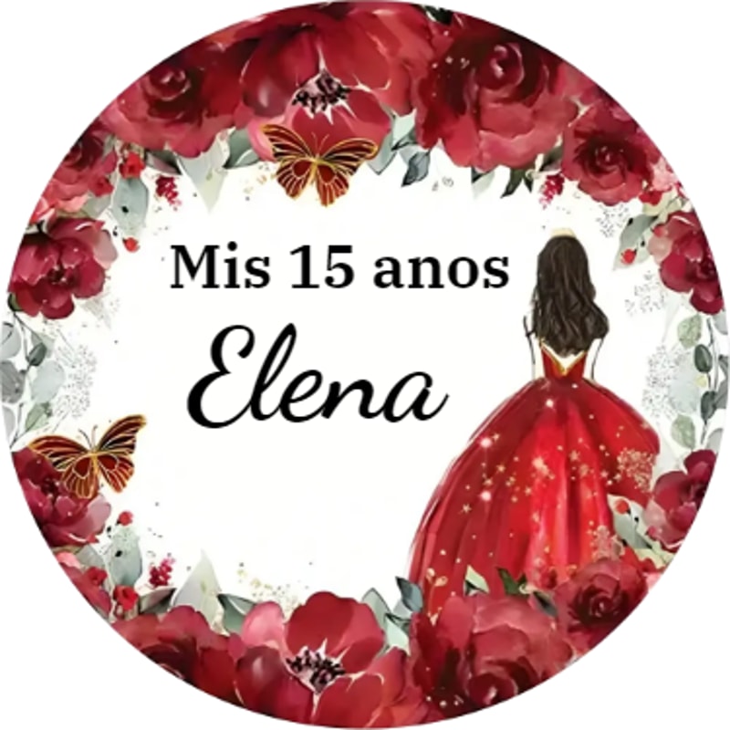 Custom Name Label Stickers, Personalized Round Circle, Date Thank You Stickers for Bridal Shower Party Favors