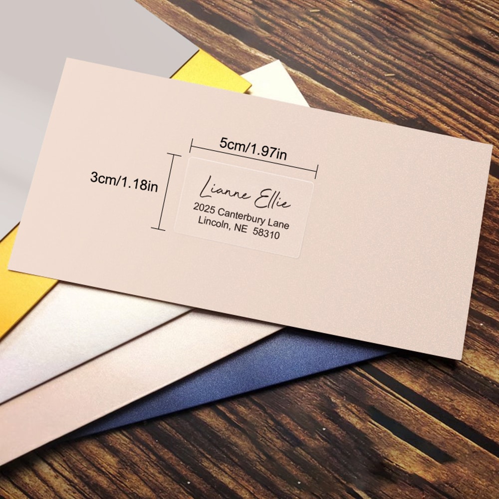 Waterproof Transparent Address Labels Customized Stickers For Envelopes Journaling Office And Schoo 1