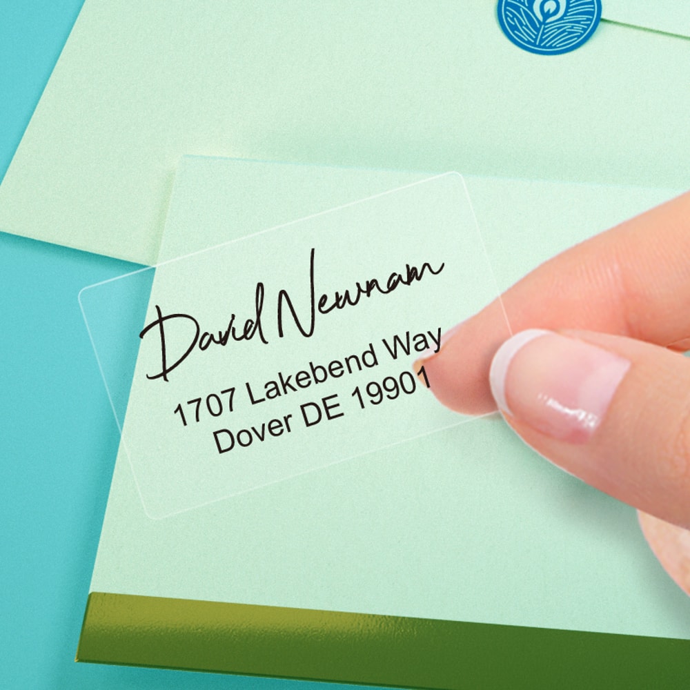 Waterproof Transparent Address Labels Customized Stickers For Envelopes Journaling Office And Schoo 2