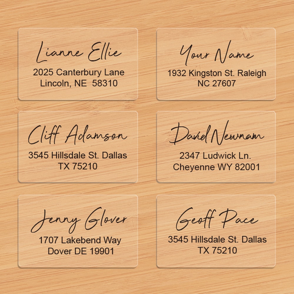 Waterproof Transparent Address Labels Customized Stickers For Envelopes Journaling Office And Schoo 3