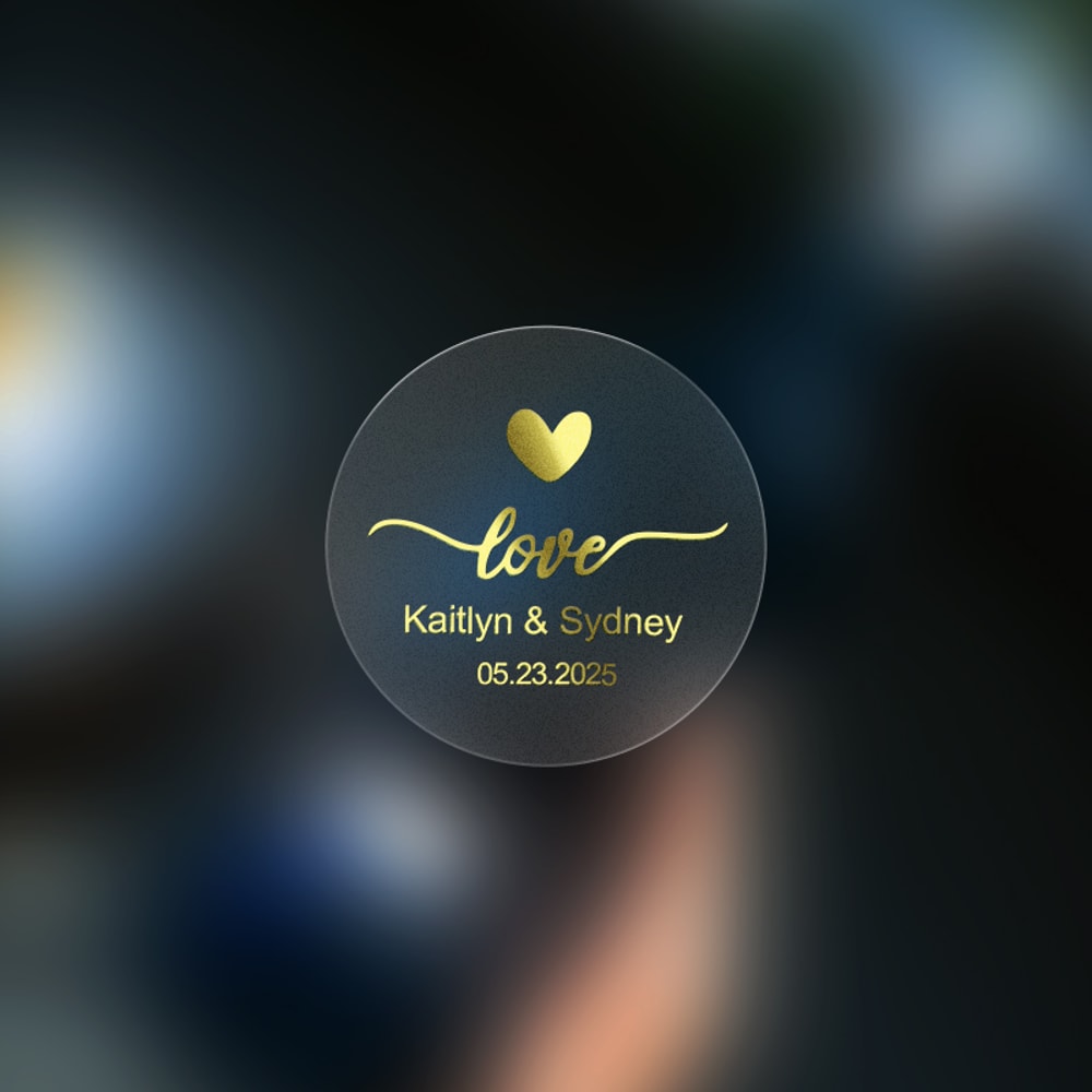 Versatile Waterproof Tags Custom Transparent Gold Stickers Gift Packaging Premium Wedding Decor 5