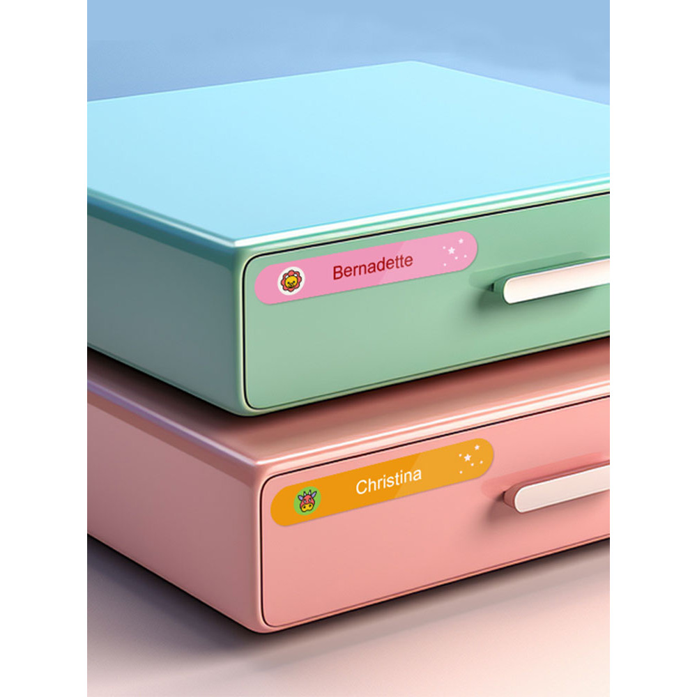 Title 2 WaterResistant Personalized Labels Name Stickers Customized Durable Matte Finish For Kids B 3