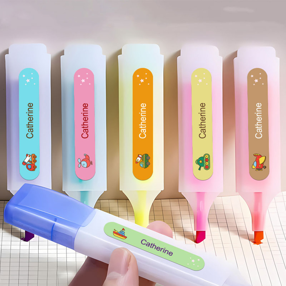 Title 2 WaterResistant Personalized Labels Name Stickers Customized Durable Matte Finish For Kids B 4