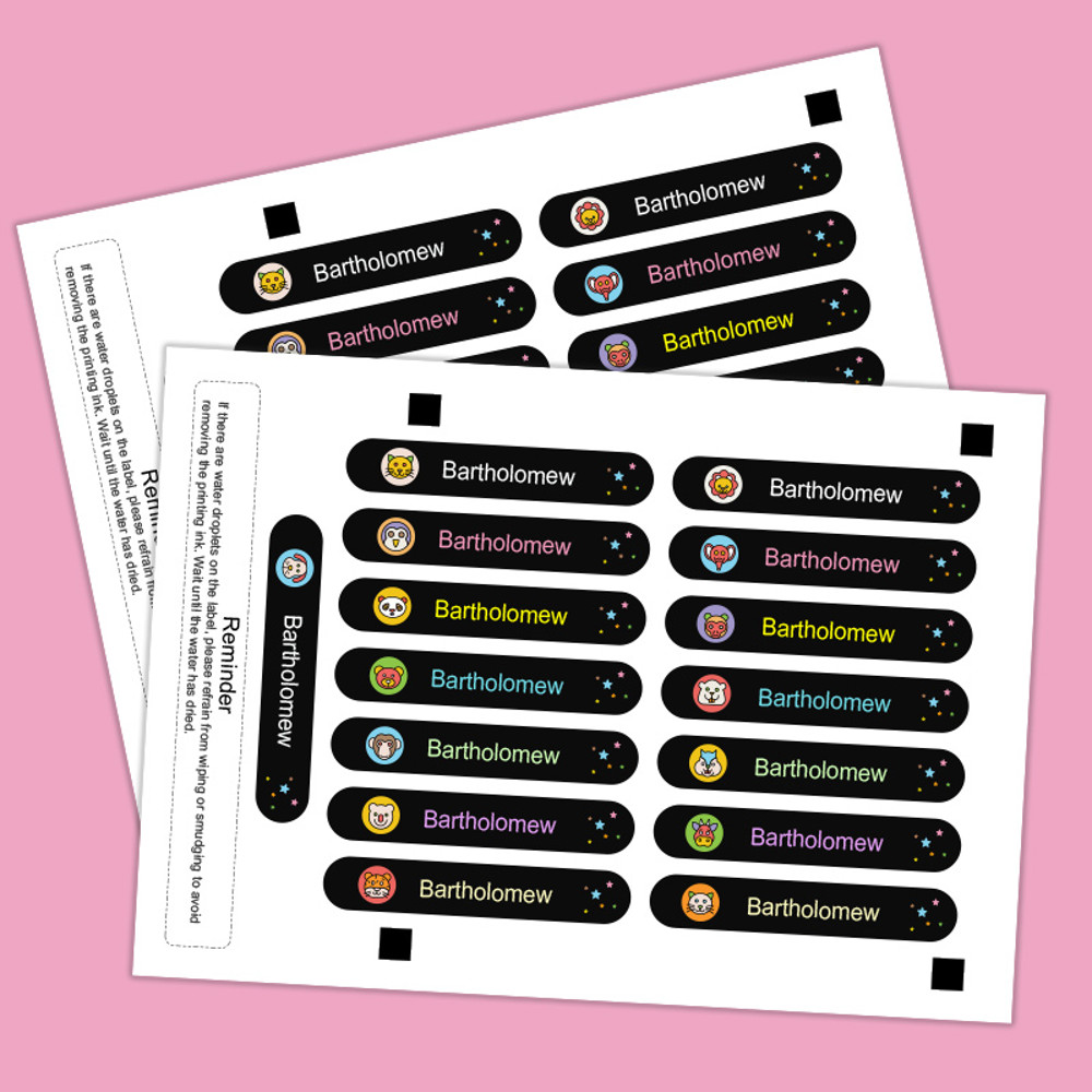 Title 2 WaterResistant Personalized Labels Name Stickers Customized Durable Matte Finish For Kids B 7