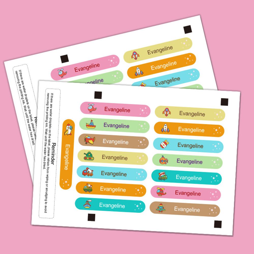 Title 2 WaterResistant Personalized Labels Name Stickers Customized Durable Matte Finish For Kids B 10