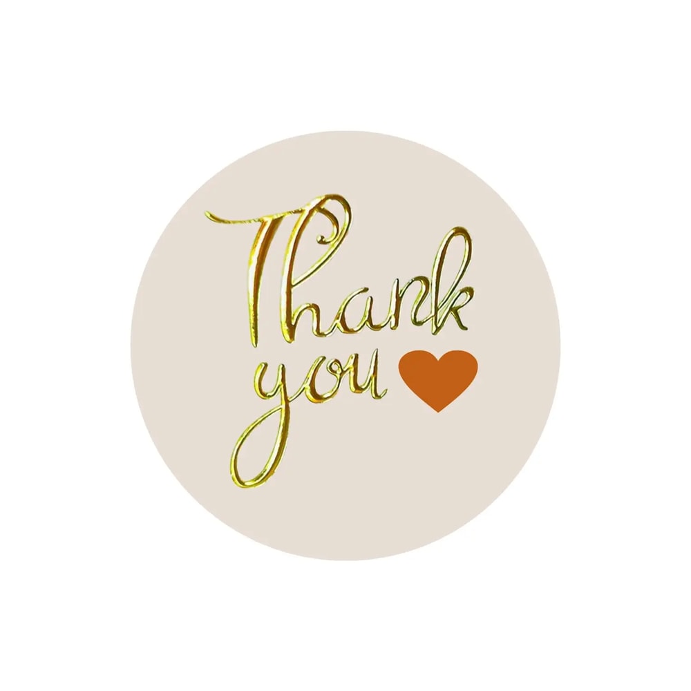 Self-Adhesive Holography Thank You Stickers, Waterproof Labels for Small Business Packaging
