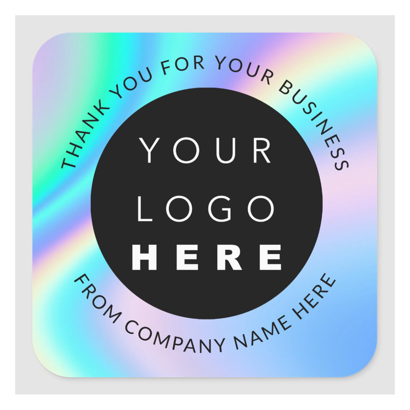 Waterproof Web Holograph Stickers, Custom Logo Name Labels, Candy Gift Box Seal Stickers for Birthday Party Favors