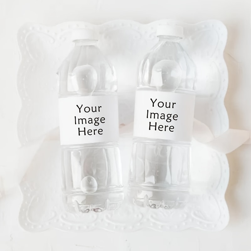 Printed Personalized Wedding Water Bottle Label, Custom Water Bottle Label for Weddings, Modern Wedding Label Design