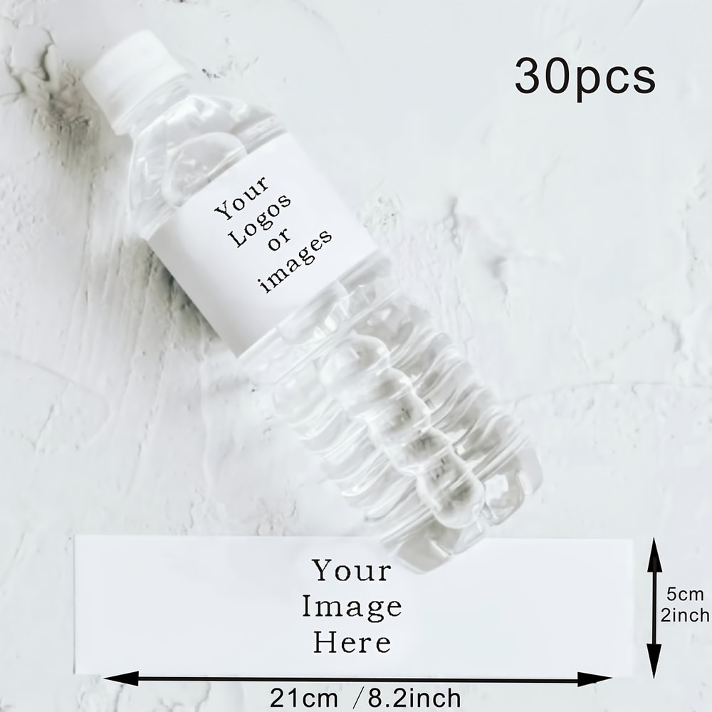 Printed Personalized Wedding Water Bottle Label, Custom Water Bottle Label for Weddings, Modern Wedding Label Design