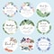 Personalized Round Circle Label Stickers, 96Pcs Custom Name Date Thank You Stickers, Bridal Shower Party Favors