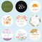 Personalized Round Circle Label Stickers, 96Pcs Custom Name Date Thank You Stickers, Bridal Shower Party Favors