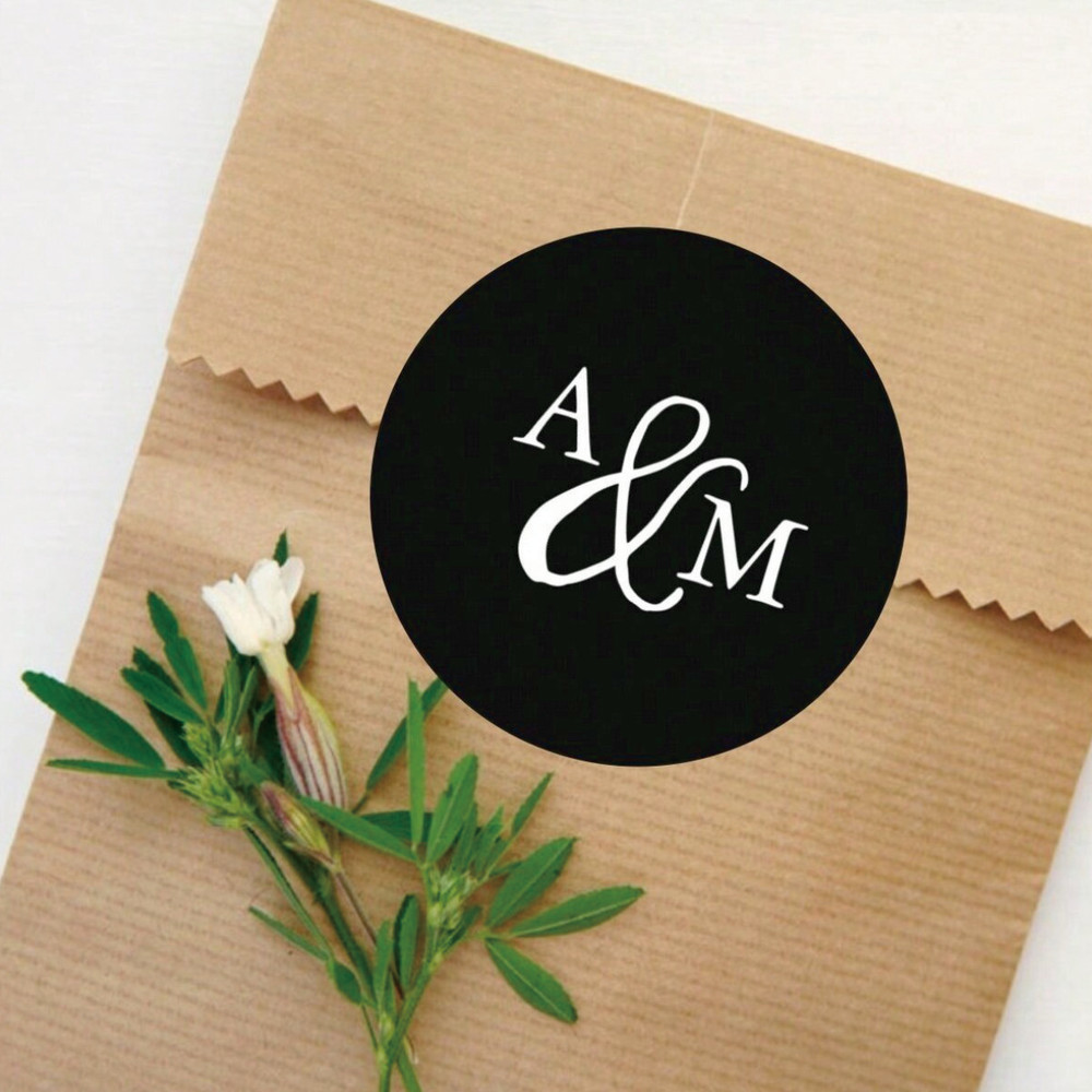 Personalized Round Circle Label Stickers, 96Pcs Custom Name Date Thank You Stickers, Bridal Shower Party Favors