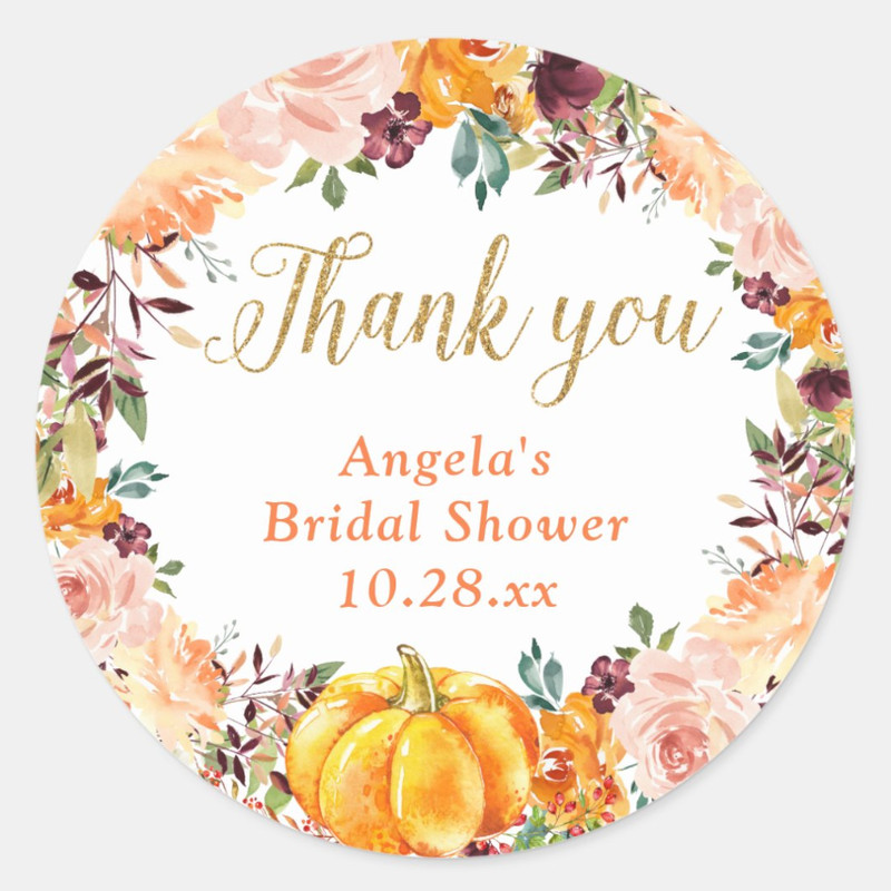 Personalized Round Circle Label Stickers, 96Pcs Custom Name Date Thank You Stickers, Bridal Shower Party Favors