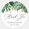 Personalized Round Circle Label Stickers, 96Pcs Custom Name Date Thank You Stickers, Bridal Shower Party Favors