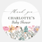 Personalized Round Circle Label Stickers, 96Pcs Custom Name Date Thank You Stickers, Bridal Shower Party Favors