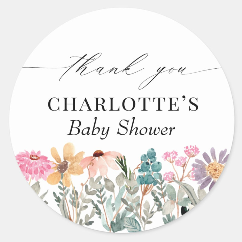 Personalized Round Circle Label Stickers, 96Pcs Custom Name Date Thank You Stickers, Bridal Shower Party Favors