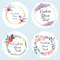 Custom Name Date Thank You Stickers, Personalized Round Circle Label Stickers, Party Favor Labels for Bridal Shower Gift