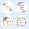 Custom Name Date Thank You Stickers, Personalized Round Circle Label Stickers, Party Favor Labels for Bridal Shower Gift