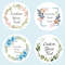 Custom Name Date Thank You Stickers, Personalized Round Circle Label Stickers, Party Favor Labels for Bridal Shower Gift