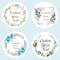 Custom Name Date Thank You Stickers, Personalized Round Circle Label Stickers, Party Favor Labels for Bridal Shower Gift