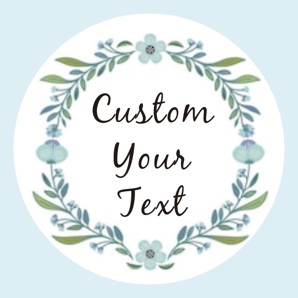 Custom Name Date Thank You Stickers, Personalized Round Circle Label Stickers, Party Favor Labels for Bridal Shower Gift