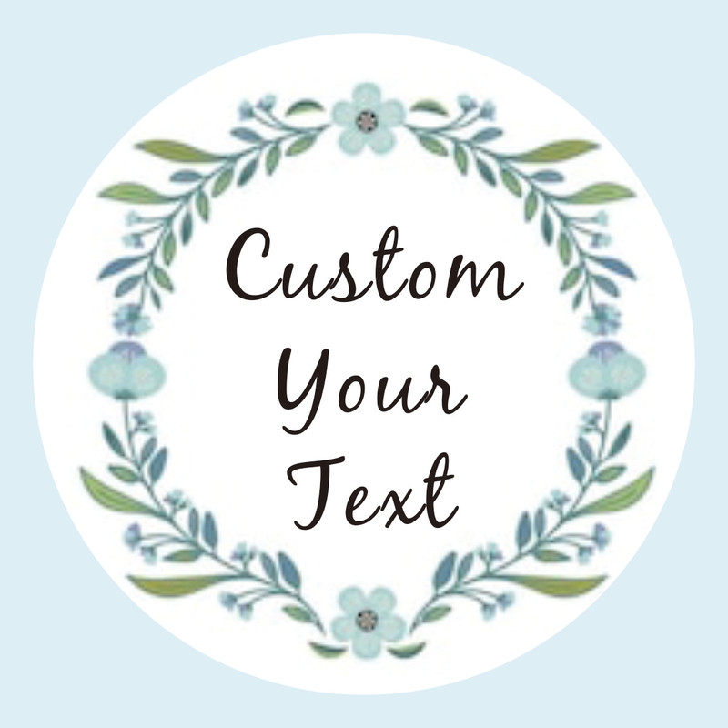 Custom Name Date Thank You Stickers, Personalized Round Circle Label Stickers, Party Favor Labels for Bridal Shower Gift