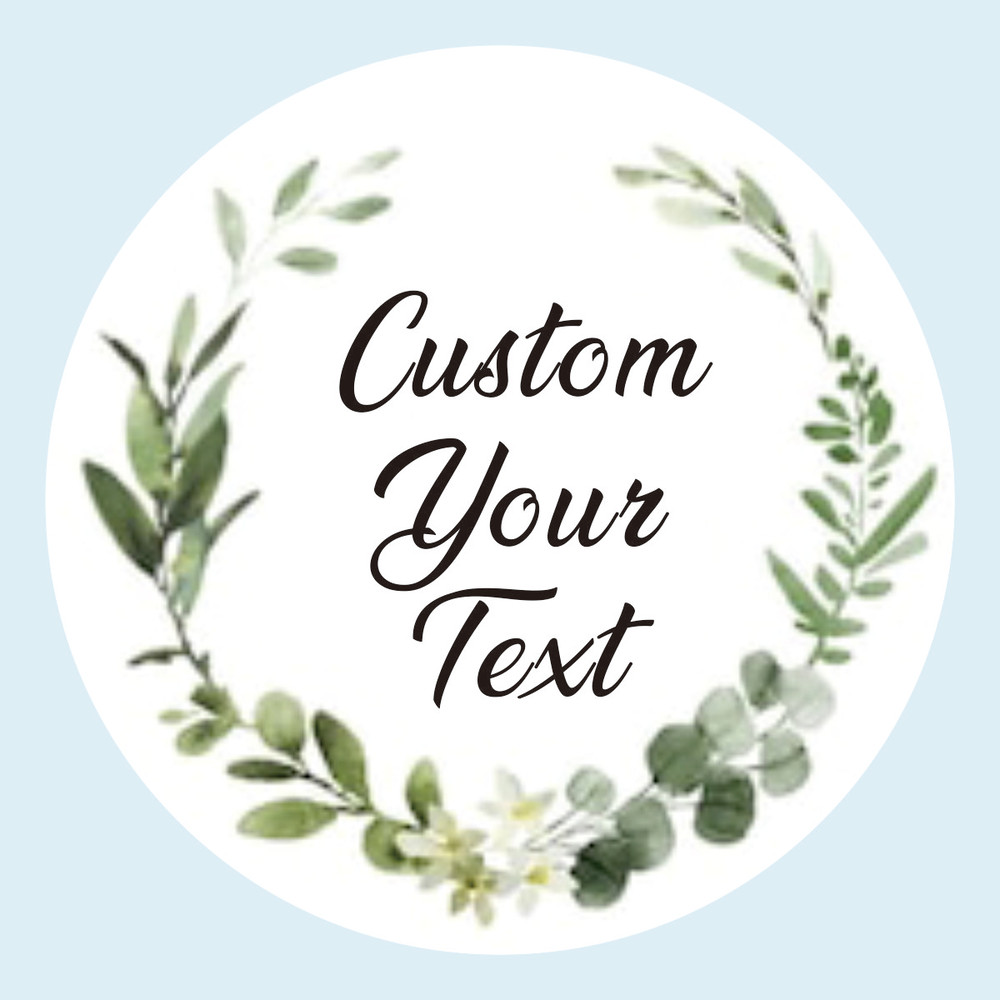 Custom Name Date Thank You Stickers, Personalized Round Circle Label Stickers, Party Favor Labels for Bridal Shower Gift