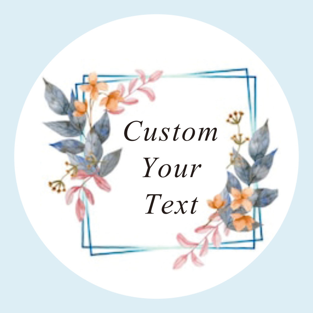 Custom Name Date Thank You Stickers, Personalized Round Circle Label Stickers, Party Favor Labels for Bridal Shower Gift