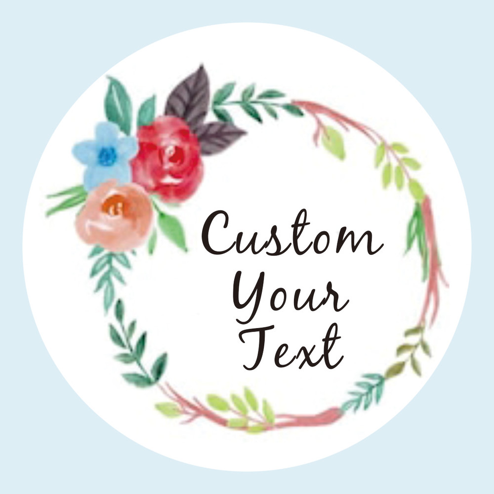 Custom Name Date Thank You Stickers, Personalized Round Circle Label Stickers, Party Favor Labels for Bridal Shower Gift