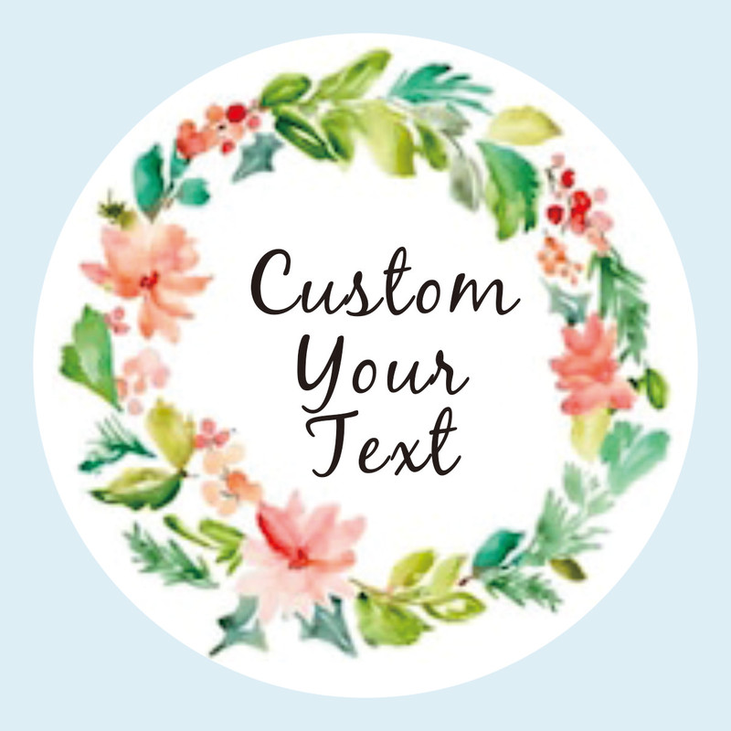 Custom Name Date Thank You Stickers, Personalized Round Circle Label Stickers, Party Favor Labels for Bridal Shower Gift