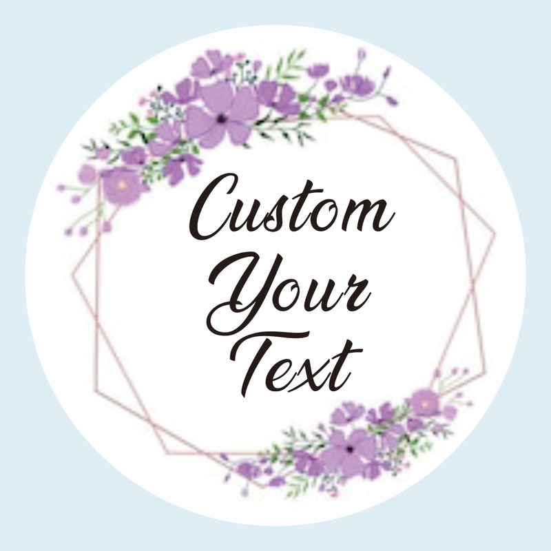 Custom Name Date Thank You Stickers, Personalized Round Circle Label Stickers, Party Favor Labels for Bridal Shower Gift
