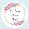 Custom Name Date Thank You Stickers, Personalized Round Circle Label Stickers, Party Favor Labels for Bridal Shower Gift