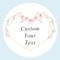 Custom Name Date Thank You Stickers, Personalized Round Circle Label Stickers, Party Favor Labels for Bridal Shower Gift