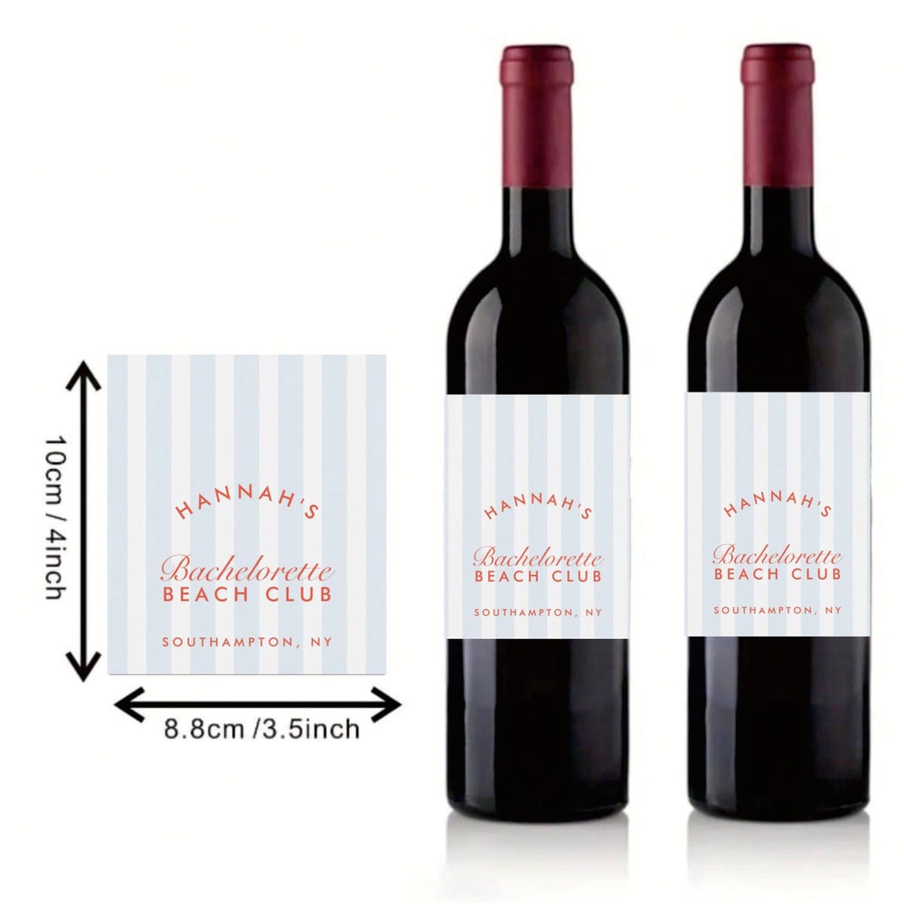Wine Labels and Custom Bottle Stickers, Personalized Packaging for Baptism, Weddings, Birthdays, and Holiday Gifts