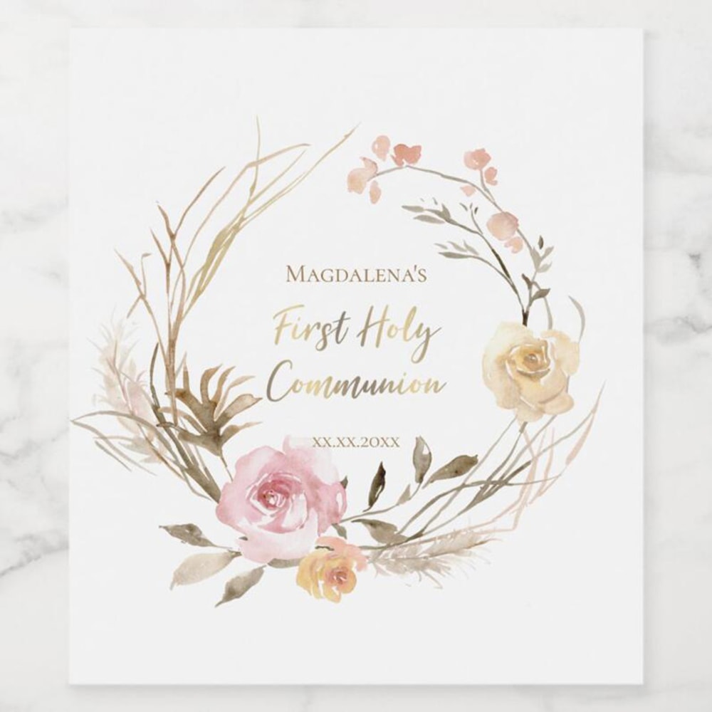 Wine Labels and Custom Bottle Stickers, Personalized Packaging for Baptism, Weddings, Birthdays, and Holiday Gifts